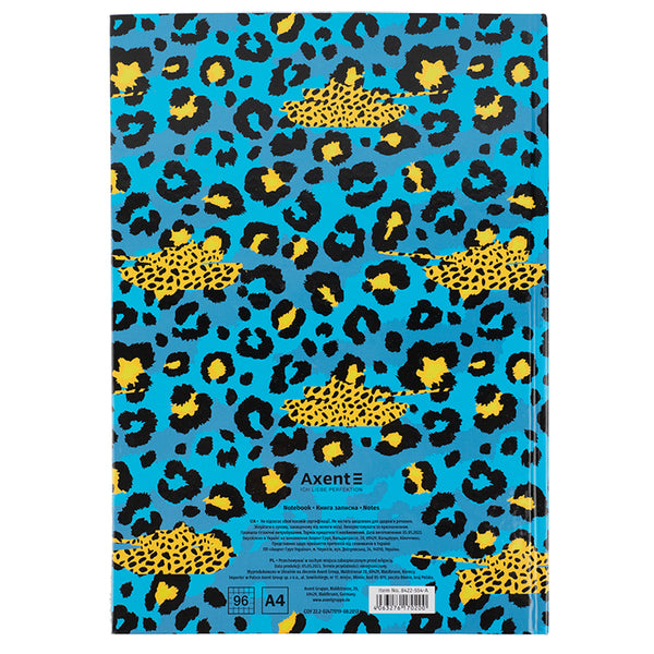 Notes Axent Leopard 8422-554-A, А4, 96 kartek, kratka, niebieski