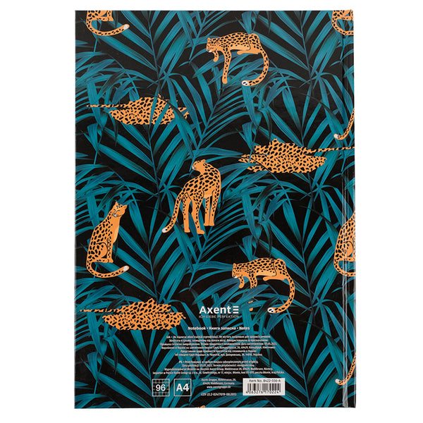 Notes Axent Leopard 8422-556-A, А4, 96 kartek, kratka, błękitny