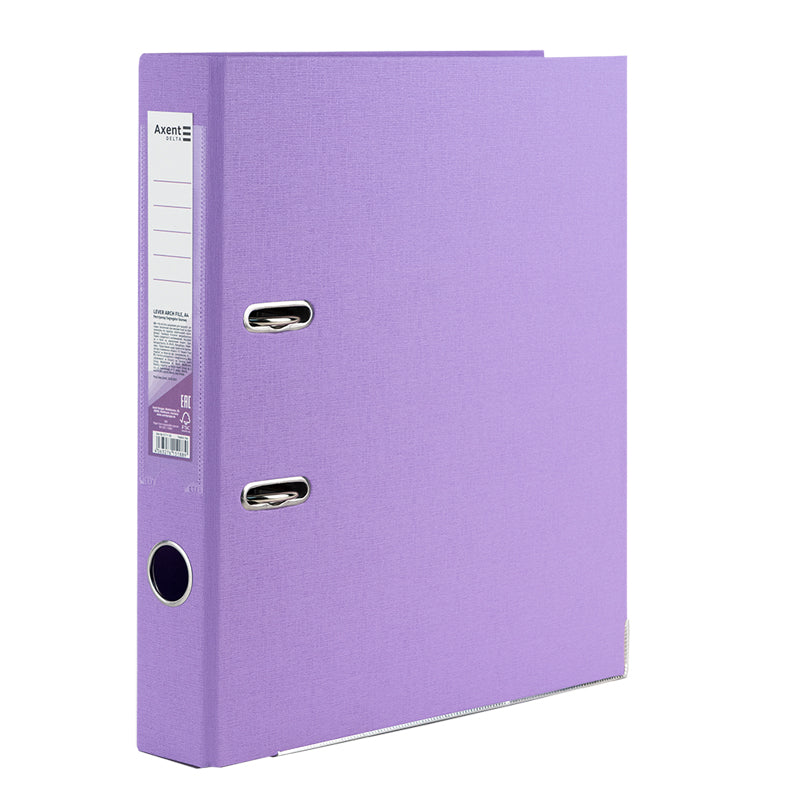 Lever-arch file Axent Delta  D1711-36P, double-sided, A4, 5 cm, non-assembled, Pastelini, lilac