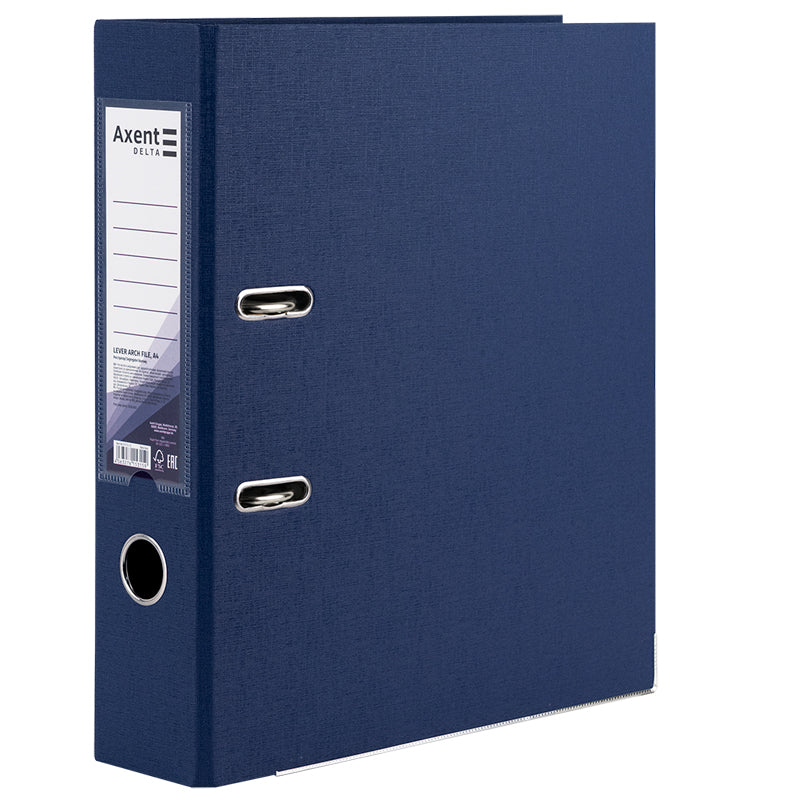 Lever-arch file Axent Delta  D1712-12P, double-sided, A4, 7,5 cm, non-assembled, navy blue