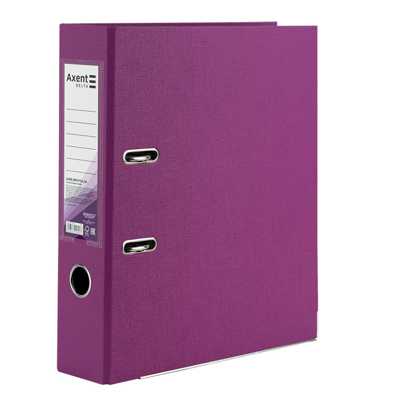 Lever-arch file Axent Delta  D1712-26P, double-sided, A4, 7,5 cm, non-assembled, lilac