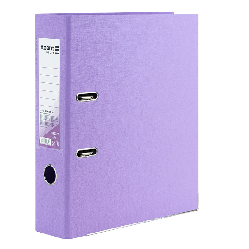 Lever-arch file Axent Delta  D1712-36P, double-sided, A4, 7,5 cm, non-assembled, Pastelini, lilac