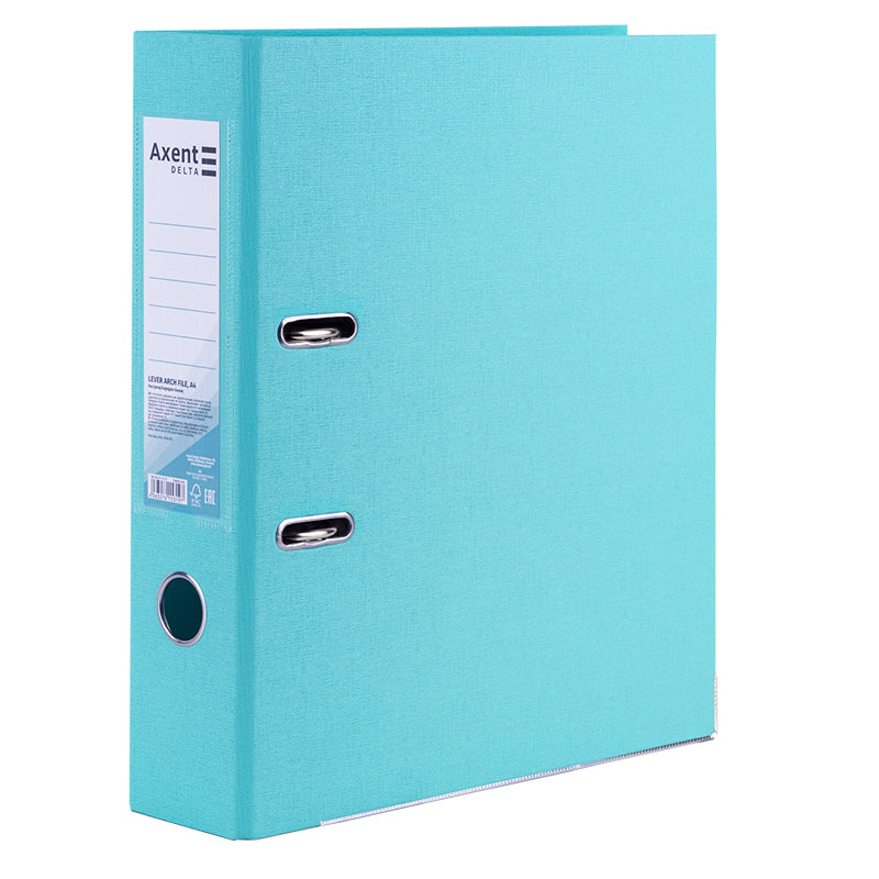 Lever-arch file Axent Delta  D1712-22P, double-sided, A4, 7,5 cm, non-assembled, Pastelini, turquoise