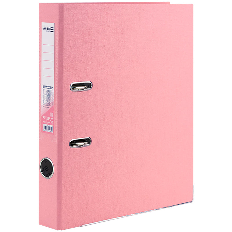 Lever-arch file Axent Delta  D1713-10P, one-sided, A4, 5 cm, non-assembled, Pastelini, pink