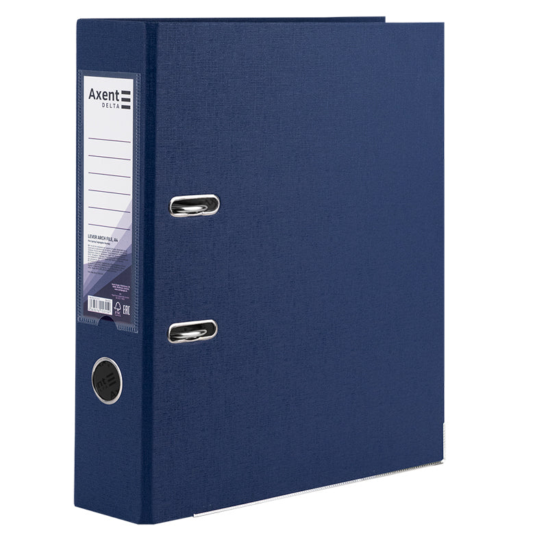 Lever-arch file Axent Delta  D1714-12P, one-sided, A4, 7,5 cm, non-assembled, navy blue