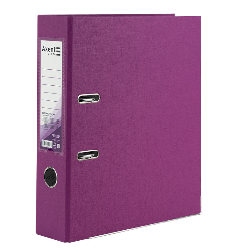 Lever-arch file Axent Delta  D1714-26P, one-sided, A4, 7,5 cm, non-assembled, lilac
