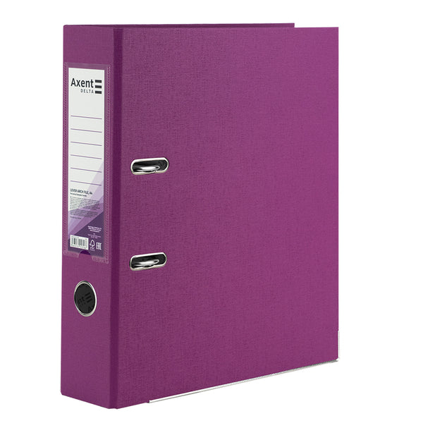 Lever-arch file Axent Delta  D1714-26P, one-sided, A4, 7,5 cm, non-assembled, lilac