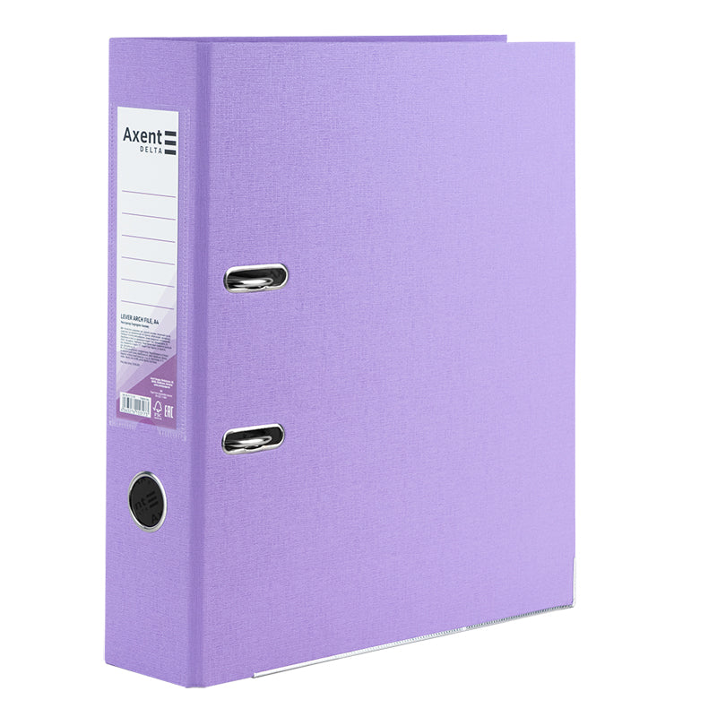 Lever-arch file Axent Delta  D1714-36P, one-sided, A4, 7,5 cm, non-assembled, Pastelini, lilac