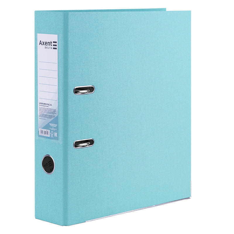 Lever-arch file Axent Delta  D1714-22P, one-sided, A4, 7,5 cm, non-assembled, Pastelini, turquoise