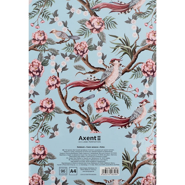 Notes Axent Birds&Flowers-1 8422-568-A, А4, 96 kartek, kratka
