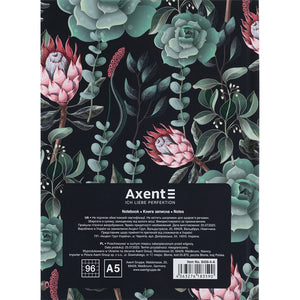 Notes Axent Bloom 8456-4-A, А5, 96 kartek, kratka,zielony