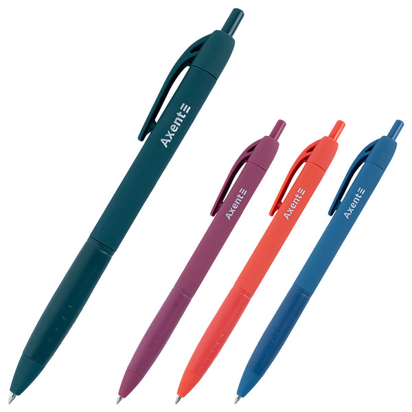 Ballpoint pen Axent Earth Colors AB1097-02-A, 0.7 mm, retractable, blue