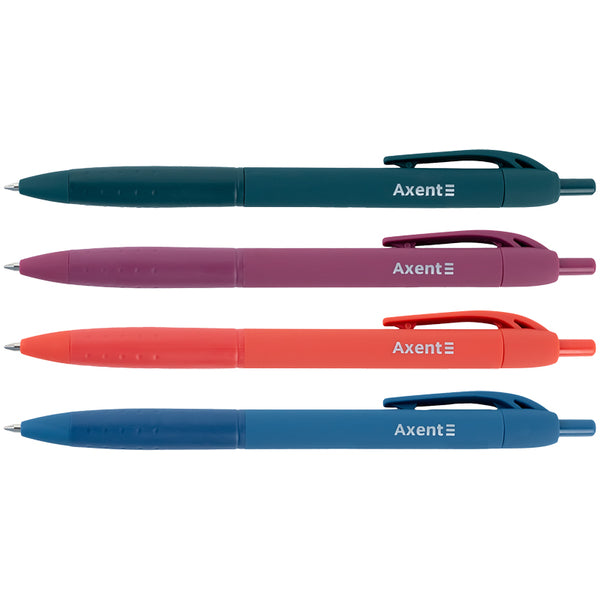 Ballpoint pen Axent Earth Colors AB1097-02-A, 0.7 mm, retractable, blue