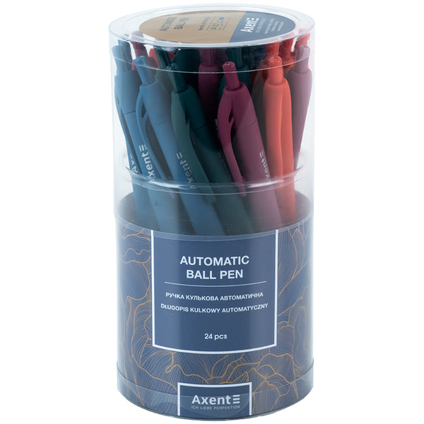 Ballpoint pen Axent Earth Colors AB1097-02-A, 0.7 mm, retractable, blue