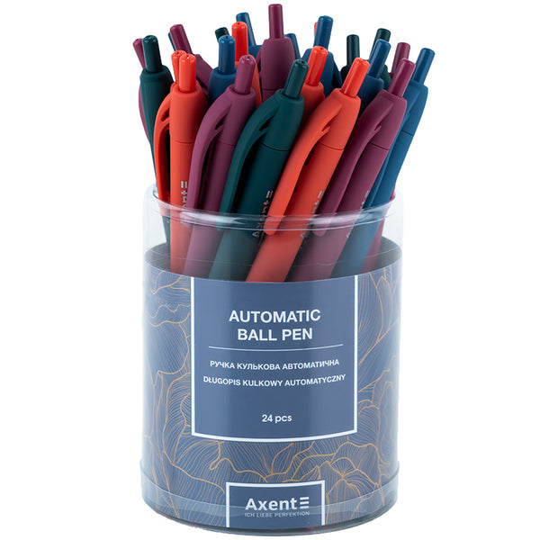 Ballpoint pen Axent Earth Colors AB1097-02-A, 0.7 mm, retractable, blue