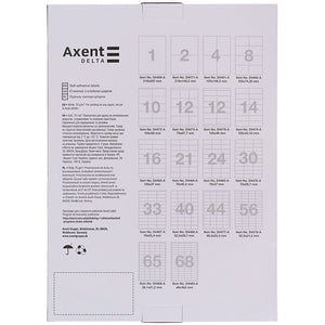 Labels with adhesive layer Delta D4469-A, A4, 38,1x21,2 mm, 65pcs/sheet
