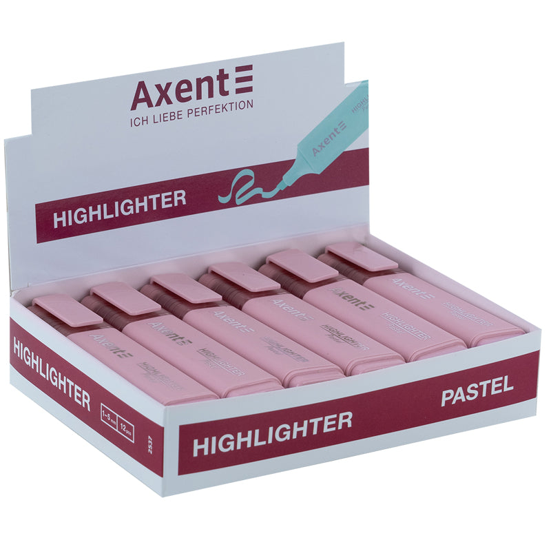 Marker Axent Highlighter 2537-36-A, 1-5 mm, pastel lavender