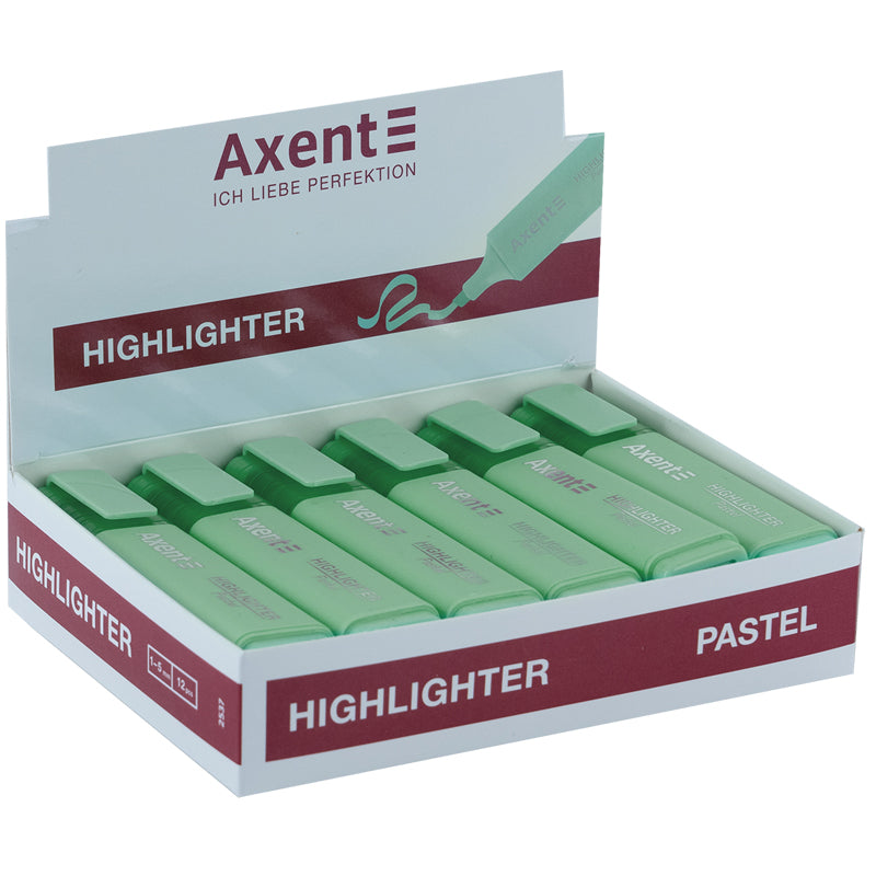 Marker Axent Highlighter 2537-18-A, 1-5 mm, pastel mint