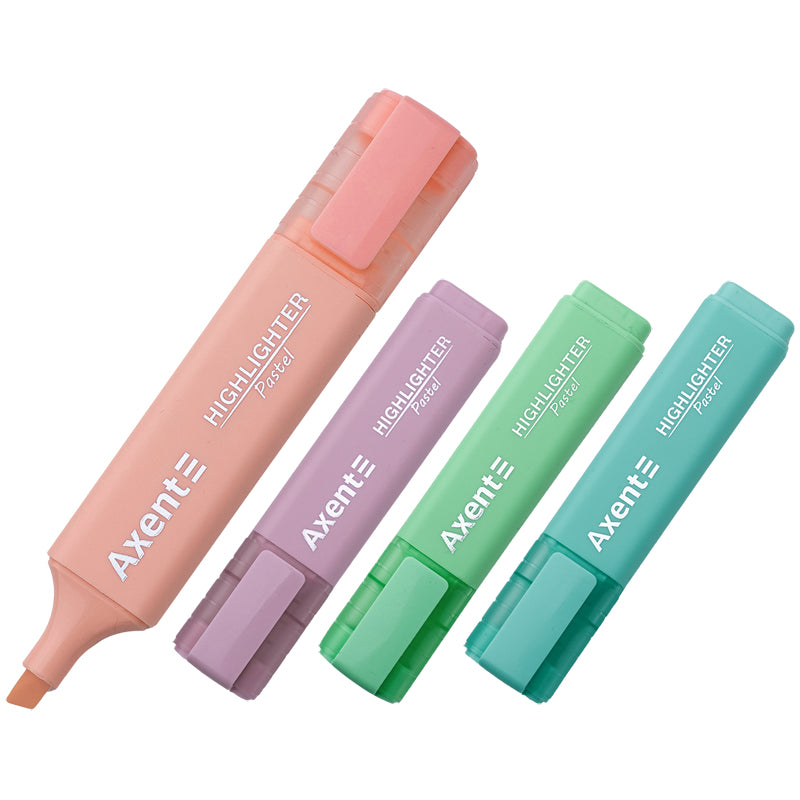 Marker Axent Highlighter 2537-80-A, 1-5 mm, set of 4 neon markers
