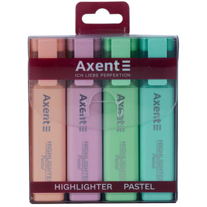 Marker Axent Highlighter 2537-80-A, 1-5 mm, set of 4 neon markers