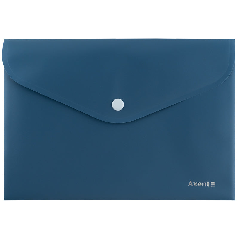 Folder with button Axent Earth colors 1522-29-A, А5, blue