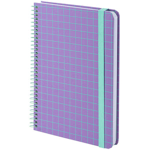 Spiral notebook Axent 8460-3-A, А5, 120 sheets, squared, hard cover, purple