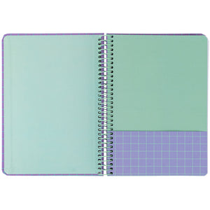 Spiral notebook Axent 8460-3-A, А5, 120 sheets, squared, hard cover, purple