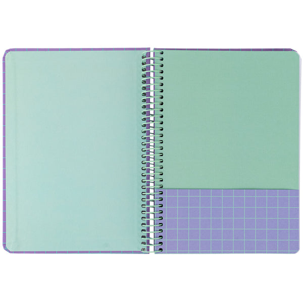 Spiral notebook Axent 8460-3-A, А5, 120 sheets, squared, hard cover, purple