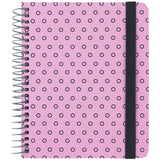 Spiral notebook Axent 8461-1-A, B6+, 120 sheets, squared, hard cover, pink