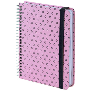 Spiral notebook Axent 8461-1-A, B6+, 120 sheets, squared, hard cover, pink