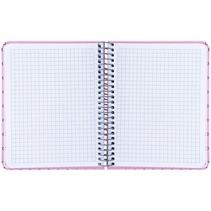 Spiral notebook Axent 8461-1-A, B6+, 120 sheets, squared, hard cover, pink