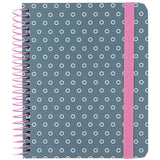 Spiral notebook Axent 8461-2-A, B6+, 120 sheets, squared, hard cover, grey