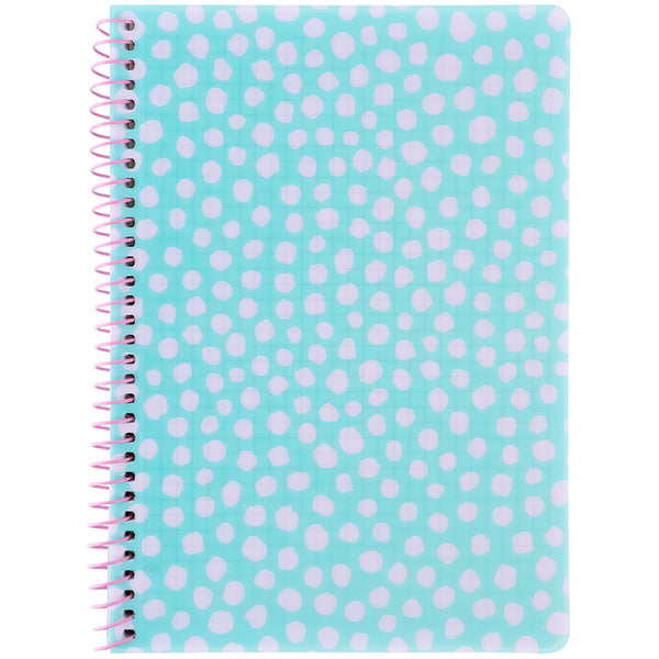 Spiral notebook Axent 8462-2-A, А5, 80 sheets, squared, plastic cover, light blue