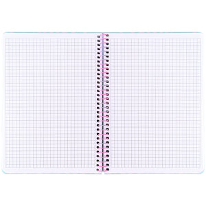 Spiral notebook Axent 8462-2-A, А5, 80 sheets, squared, plastic cover, light blue