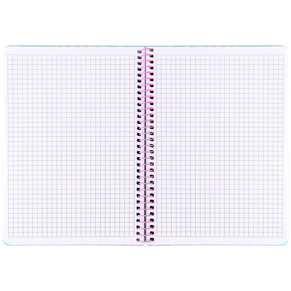 Spiral notebook Axent 8462-2-A, А5, 80 sheets, squared, plastic cover, light blue