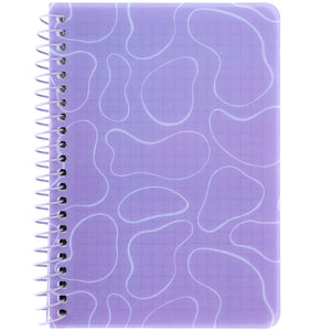 Spiral notebook Axent 8463-1-A, B6, 80 sheets, squared, plastic cover, purple