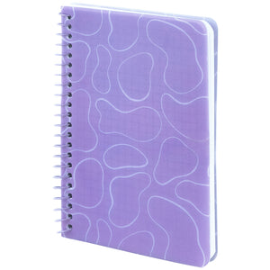 Spiral notebook Axent 8463-1-A, B6, 80 sheets, squared, plastic cover, purple
