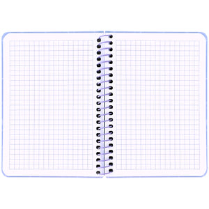 Spiral notebook Axent 8463-1-A, B6, 80 sheets, squared, plastic cover, purple