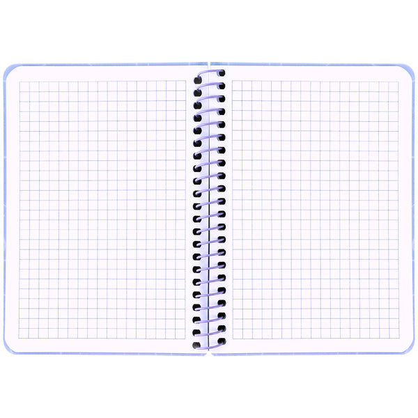 Spiral notebook Axent 8463-1-A, B6, 80 sheets, squared, plastic cover, purple