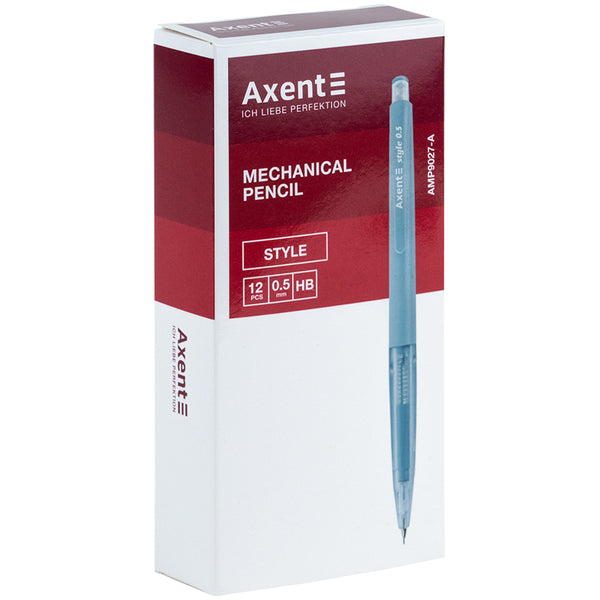 Mechanical pencil Axent Style AMP9027-A with eraser, HB, 0.5 mm