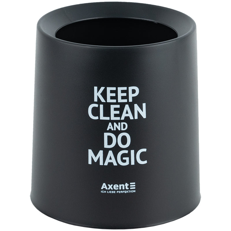 Desktop waste bin Axent 2131-01-A, round, black