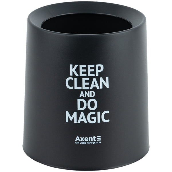 Desktop waste bin Axent 2131-01-A, round, black