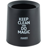 Desktop waste bin Axent 2131-01-A, round, black