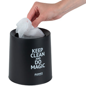 Desktop waste bin Axent 2131-01-A, round, black