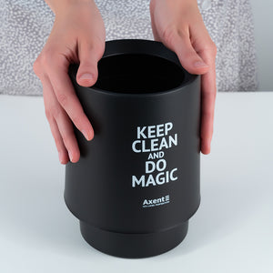 Desktop waste bin Axent 2131-01-A, round, black