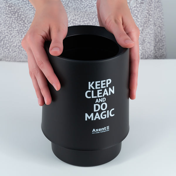 Desktop waste bin Axent 2131-01-A, round, black