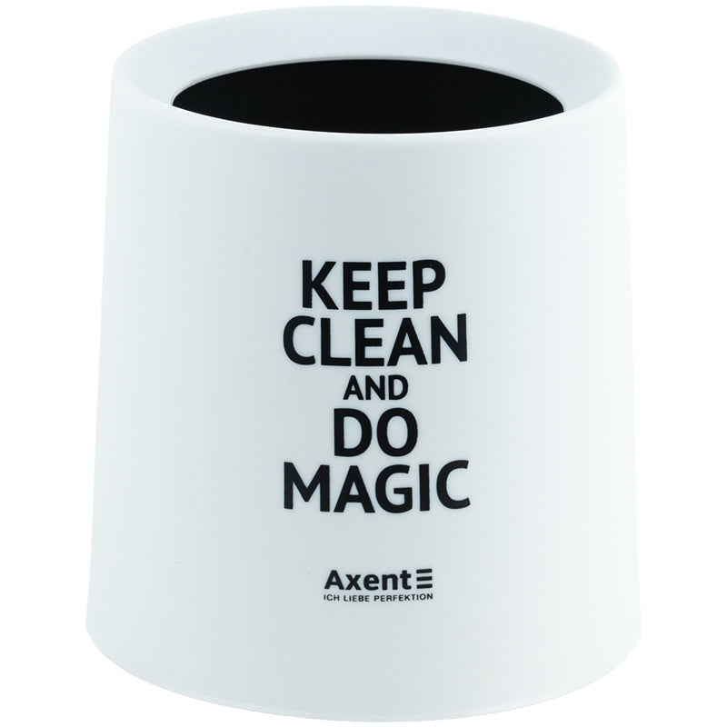 Desktop waste bin Axent 2131-21-A, round, white