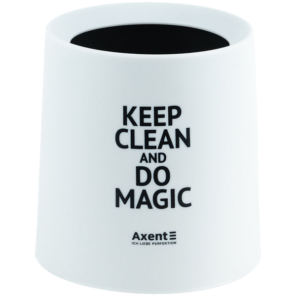 Desktop waste bin Axent 2131-21-A, round, white