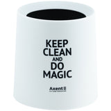 Desktop waste bin Axent 2131-21-A, round, white