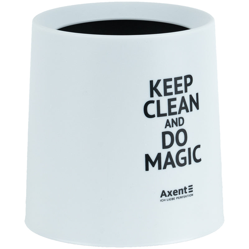 Desktop waste bin Axent 2131-21-A, round, white
